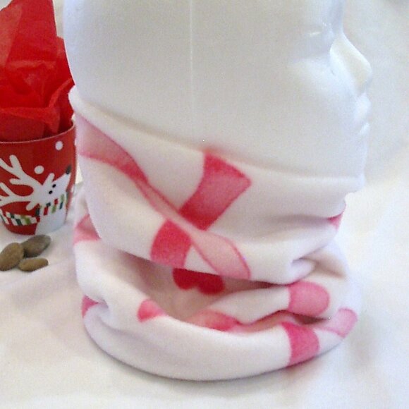Breast Cancer Awareness Fleece Neck Gaiter: Pink Ribbon Scarf - Picture 7 of 9